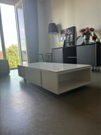 Witte Hoogglans TV-Meubel / Salontafel, in Sneek, Kunststof, 100 tot 150 cm, Zo goed als nieuw, Minder dan 50 cm