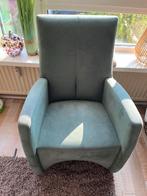 Leolux Fauteuil - Groen, Ophalen, Minder dan 75 cm, Zo goed als nieuw, Stof