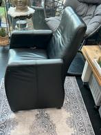 4 Leren eetkamerstoelen - Zwart, Huis en Inrichting, Stoelen, Ophalen, Gebruikt, Zwart, Leer