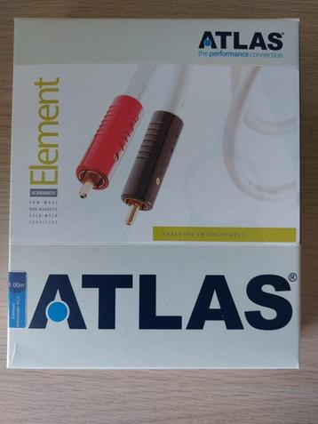 Atlas Element Achromatic stereo RCA kabel van 1 meter. Nieuw beschikbaar voor biedingen