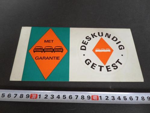 sticker Deskundig getest Met garantie Nationaal Occasion Ce*, Verzamelen, Stickers, Zo goed als nieuw, Bedrijf of Vereniging, Ophalen