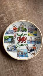 Wales Souvenir Bord - Decoratief, Huis en Inrichting, Gebruikt, Porselein of Keramiek, Schaal, Rond