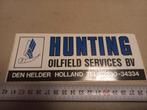Hunting olifield service bv den helder, Verzamelen, Stickers, Ophalen of Verzenden, Zo goed als nieuw
