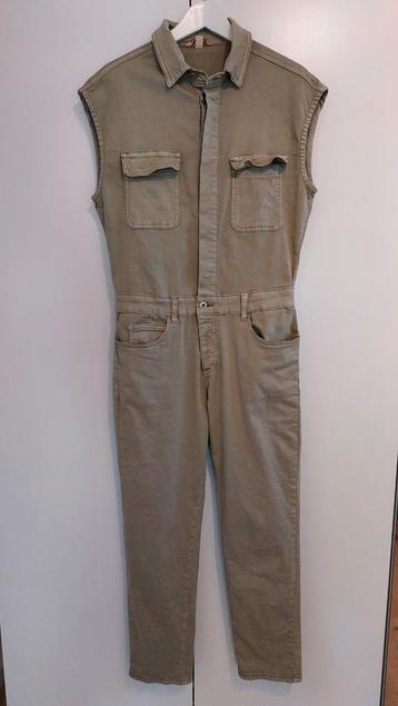 Kaki jumpsuit katoen, maat 38, z.g.a.n. beschikbaar voor biedingen