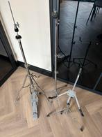 Hihat standaard, bekken standaard, snare standaard, Ophalen of Verzenden, Gebruikt, Instrumentstandaard, Drums of Percussie