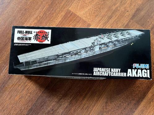 Japanese Navy aircraft carr Akagi schaal 1:700 + 3 uitbreid., Hobby en Vrije tijd, Modelbouw | Boten en Schepen, Zo goed als nieuw
