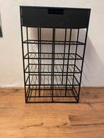 Zwart wijnrek, Huis en Inrichting, Woonaccessoires | Wijnrekken, Ophalen, 50 tot 75 cm, 15 tot 25 flessen, Zo goed als nieuw