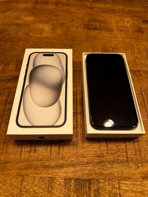 Iphone 15 Zwart Volledig Nieuwstaat, Krasloos, Telecommunicatie, Mobiele telefoons | Apple iPhone, Zo goed als nieuw, 128 GB, Zonder abonnement