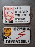 2 x Philips emaille bordje, Verzamelen, Merken en Reclamevoorwerpen, Ophalen of Verzenden, Gebruikt, Reclamebord