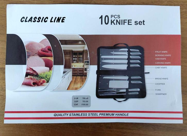 Messenset Classic Line WD-021, Huis en Inrichting, Keuken | Bestek, Nieuw, Bestekset, Rvs of Chroom, Ophalen