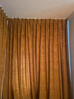Velours gordijnen okergeel, Ophalen of Verzenden, Zo goed als nieuw, Bruin, 200 cm of meer