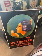 emaille reclame bord spa orangina, Verzenden, Nieuw, Reclamebord