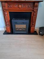 Teak Houten Open Haard Ombouw - Uniek Indonesisch Design, Ophalen, Gebruikt, Inbouwhaard, Houthaard