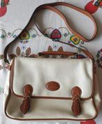 Wit/bruine leren handtas Enrico Benetti - vintage, Overige merken, Overige kleuren, Ophalen of Verzenden, Zo goed als nieuw