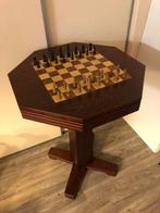 Unieke Amerikaanse Pokertafel / Schaakbord/ Dobbel sta-tafel, Ophalen, Rond, Zo goed als nieuw, 75 cm of meer