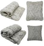 Plaid, gebreid kleed of kussen 2 kleuren, Huis en Inrichting, Woonaccessoires | Plaids en Woondekens, Verzenden, Nieuw