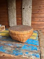 Chinese rieten mand handwerk chinees vintage 30 cm, Huis en Inrichting, Woonaccessoires | Schalen en Manden, Verburgt Vintage