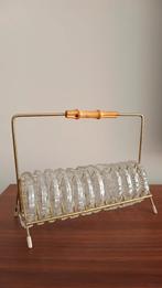 Mid Century Bohemia Glass kristallen onderzetters, Ophalen of Verzenden