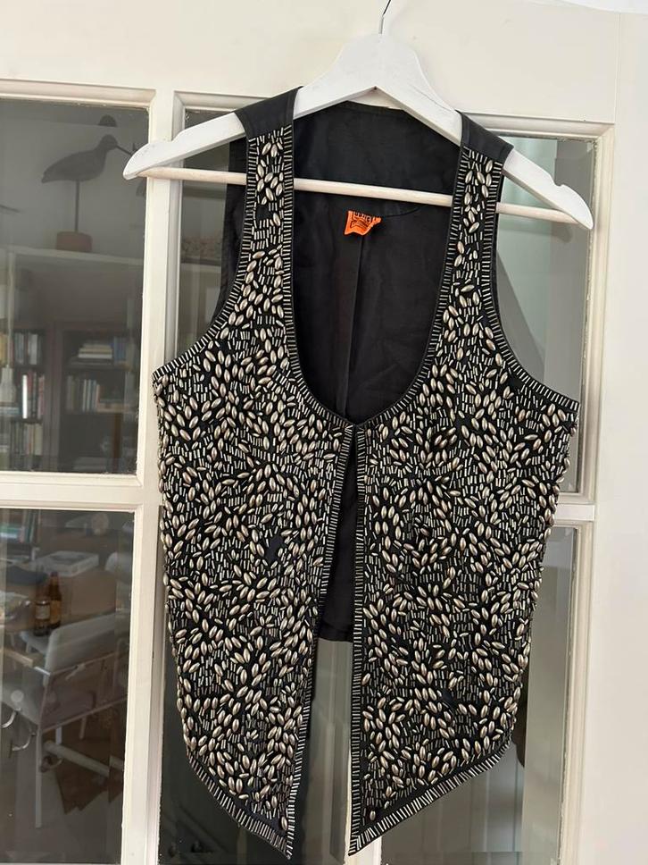Bohemian gilet/spencer met zilveren kralen van OBJECT, Kleding | Dames, Jasjes, Kostuums en Pakken, Gedragen, Jasje, Maat 38/40 (M)
