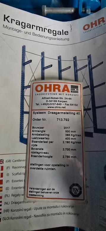 Ohra draagarmstelling 2x set van 5 en 7 staanders - 67 armen beschikbaar voor biedingen