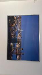 Schilderij skyline rotterdam blauw, Ophalen