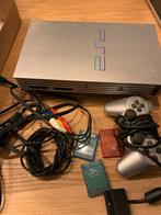 PlayStation 2 met controller, geheugenkaarten en spellen, Spelcomputers en Games, Gebruikt, Phat, Met games, Ophalen of Verzenden