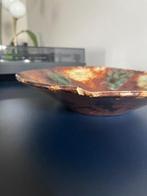 Vintage donker bruine keramiek schaal, Antiek en Kunst, Ophalen of Verzenden
