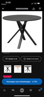 Ronde marmer look tafel ikea, Huis en Inrichting, Tafels | Eettafels, Ophalen, Zo goed als nieuw, Rond, 50 tot 100 cm