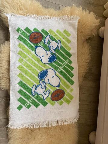 Vintage Snoopy handdoek en spuugdoekje beschikbaar voor biedingen
