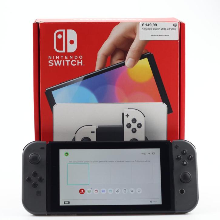 Nintendo Switch 2020 V2 Grijs, Spelcomputers en Games, Spelcomputers | Nintendo Switch, Zo goed als nieuw