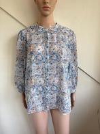 Josephine en Co blouse maat 44 wit blauw bruin print, Josephine & Co, Blauw, Maat 42/44 (L), Ophalen of Verzenden