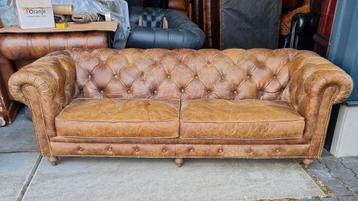 Vintage Chesterfield sofa / bank + GRATIS BEZORGING 