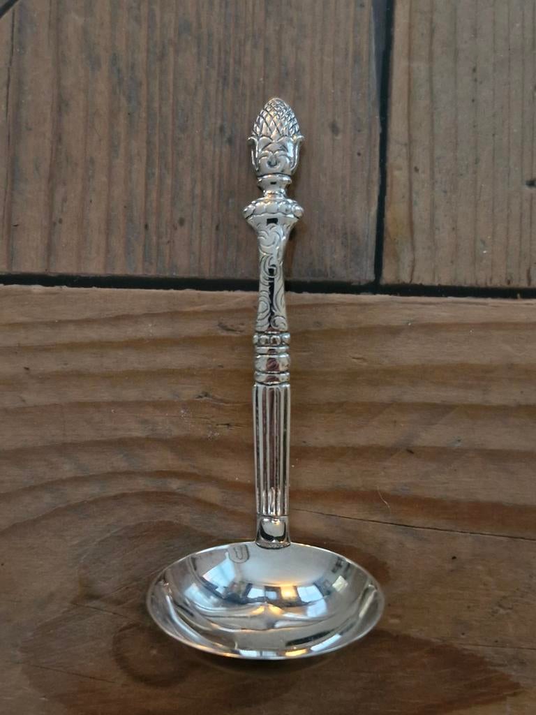 Verzilverde Roomlepel, Antiek en Kunst, Ophalen of Verzenden