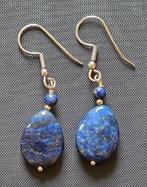 ovalen lapis lazuli oorbellen, Sieraden, Tassen en Uiterlijk, Oorbellen, Nieuw, Met edelsteen, Zilver, Verzenden