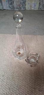 GLOEDNIEUWE Echt Kristallen Karaf en Waxinelichthouder, Huis en Inrichting, Glas of Glazen, Nieuw, Ophalen of Verzenden, Glas