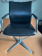 6 Klober Draaistoelen Leer - Perfecte Staat!, Ophalen, Zwart, Leer, Zo goed als nieuw