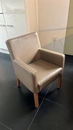 Zes heerlijke echte leren eetkamer stoelen!, Huis en Inrichting, Stoelen, Ophalen, Gebruikt, Bruin, Leer