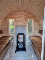 Sauna barrel Compleet met Harvia M3 houtkachel, Ophalen of Verzenden, Nieuw, Fins of Traditioneel, Complete sauna