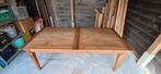 Eettafel teakhout uitschuifbaar, Huis en Inrichting, Tafels | Eettafels, Ophalen, Gebruikt, Teakhout, 200 cm of meer