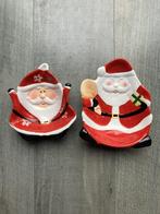2 x kerstman aardewerk schaaltjes (NIEUW), Diversen, Kerst, Ophalen of Verzenden, Nieuw