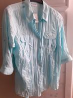 Lichtblauwe blouse Maat 50, Ophalen, Zo goed als nieuw, Maat 46/48 (XL) of groter, Blauw