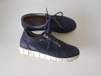 Wolky maat 37 Etosha blauwe leren sneakers met handige rits, Wolky, Verzenden, Blauw, Sneakers of Gympen