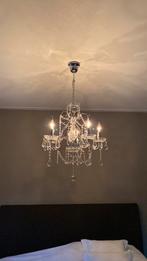 Kroonluchter 5 lamp, Huis en Inrichting, Lampen | Kroonluchters, Ophalen, Zo goed als nieuw, Glas