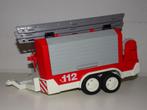 Playmobil brandweer aanhangwagen (7485), Kinderen en Baby's, Ophalen, Gebruikt, Complete set