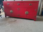 Kast. Donkerrood.  Dressoir. China. B.160. H.084. D.050, Huis en Inrichting, Ophalen