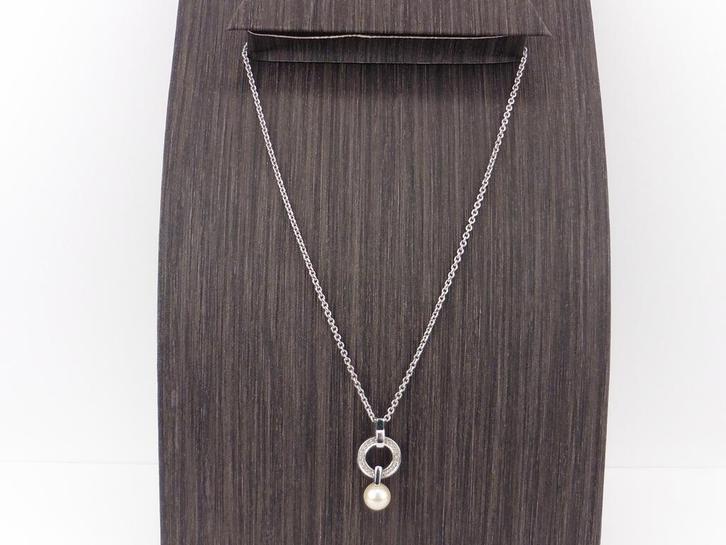 Zilveren Viventy collier met hanger                       Z9, Sieraden, Tassen en Uiterlijk, Kettinghangers, Gebruikt, Zilver