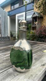 Vintage karaf met tin, Ophalen of Verzenden