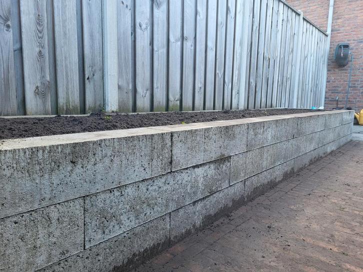 Schellevis Stapelblokken Oudhollands Grijs, Tuin en Terras, Bielzen en Borders, Gebruikt, Blok, Beton, Minder dan 25 cm, Minder dan 100 cm