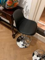 Barkruk zwart (2x), Huis en Inrichting, Barkrukken, Ophalen, Kunststof, Gebruikt, In hoogte verstelbaar