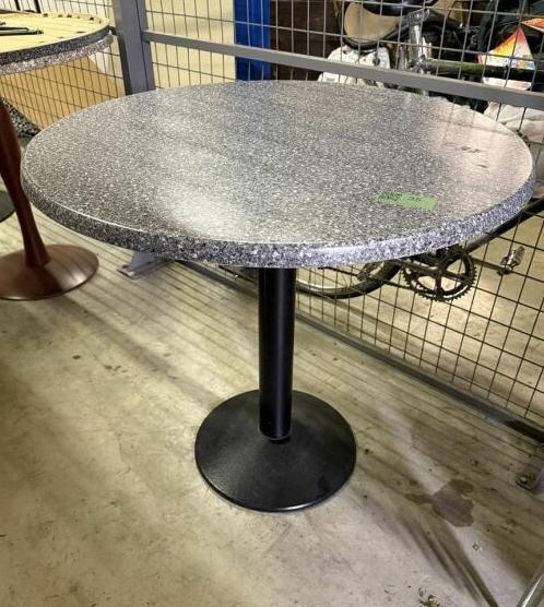 Ronde tafels laag gemarmerd kunstblad, Tuin en Terras, Tuintafels, Gebruikt, Rond, Metaal, Ophalen